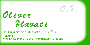 oliver hlavati business card